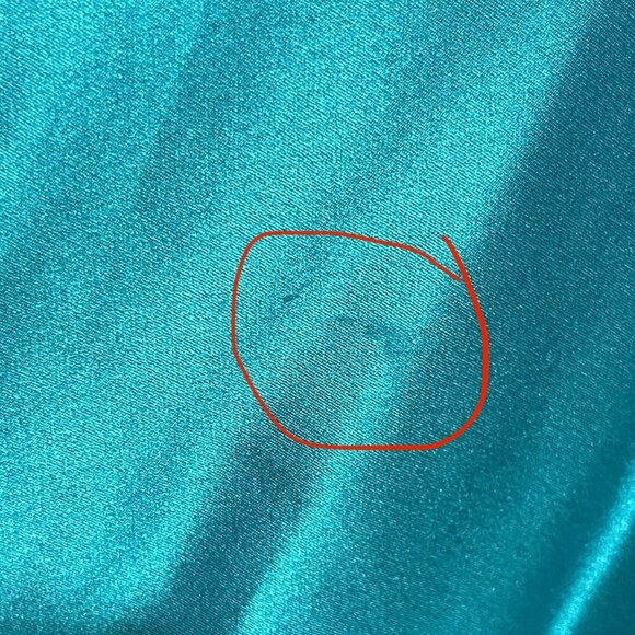 Papell Boutique 100% Silk Halter Dress Sz 6P Blue Y2K Gala Party Event Babydoll - Picture 11 of 11